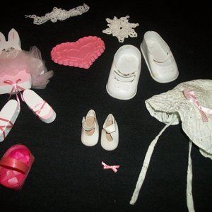 BALLERINA BUNNY DOLL SHOES LACE ETC BUNDLE
